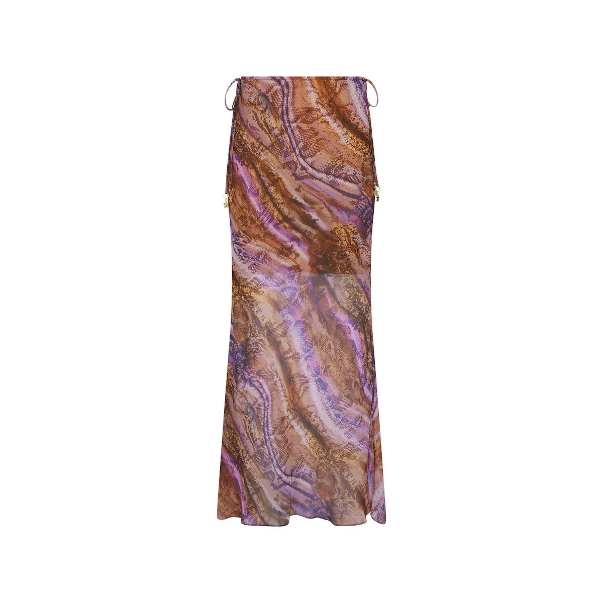 Chiffon Tie Side Maxi Skirt - Tropical Viper sold by Kulani Kinis