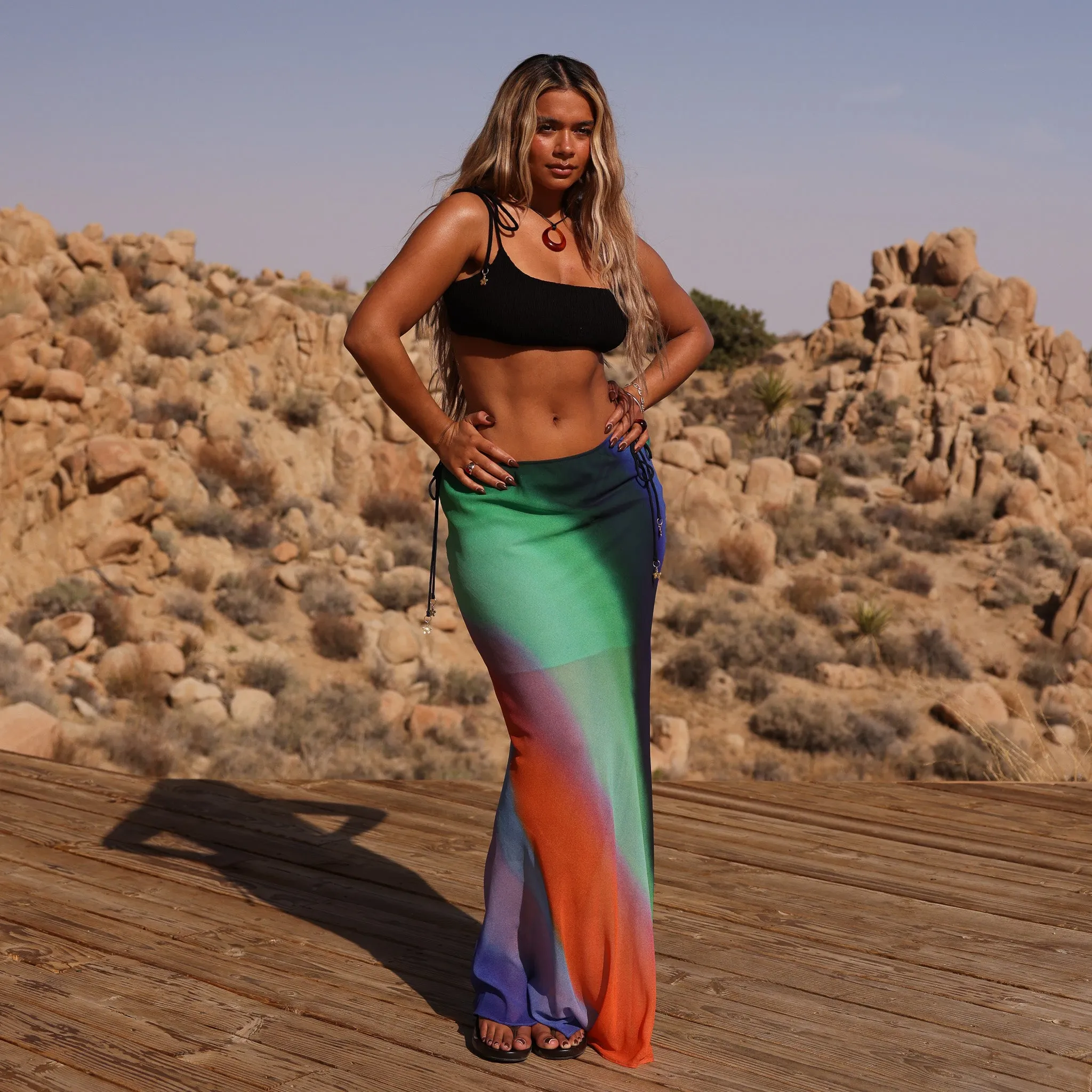 Simple Shirred Tie Crop - Natural Black sold by Kulani Kinis product image thumbnail 3
