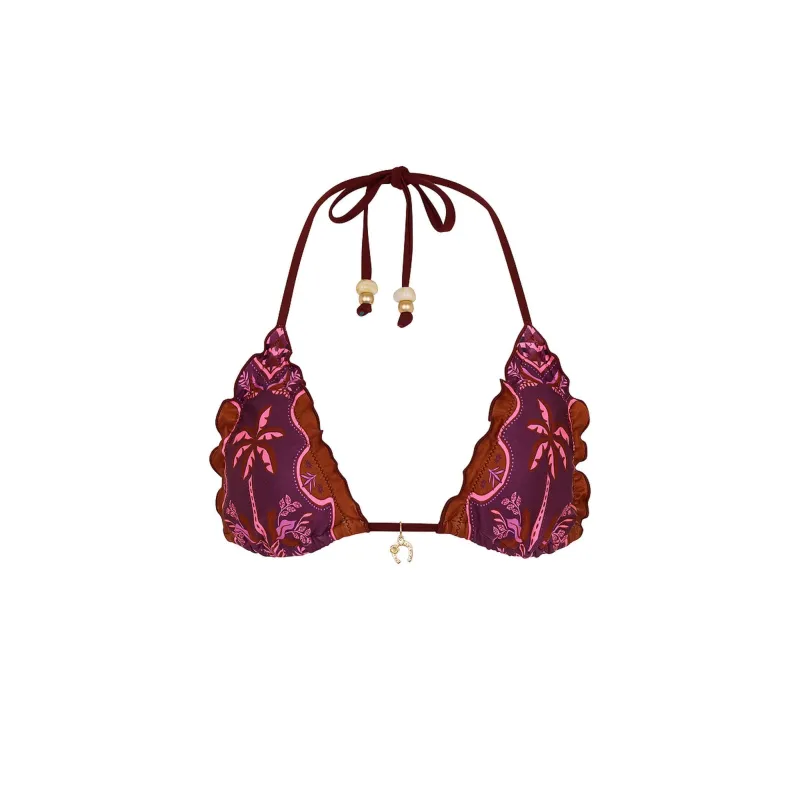Lettuce Edge Bralette Bikini Top - Whiskey Waves sold by Kulani Kinis