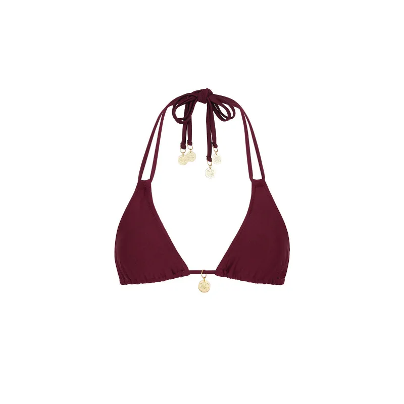 Halter Bralette Bikini Top - Sangria sold by Kulani Kinis