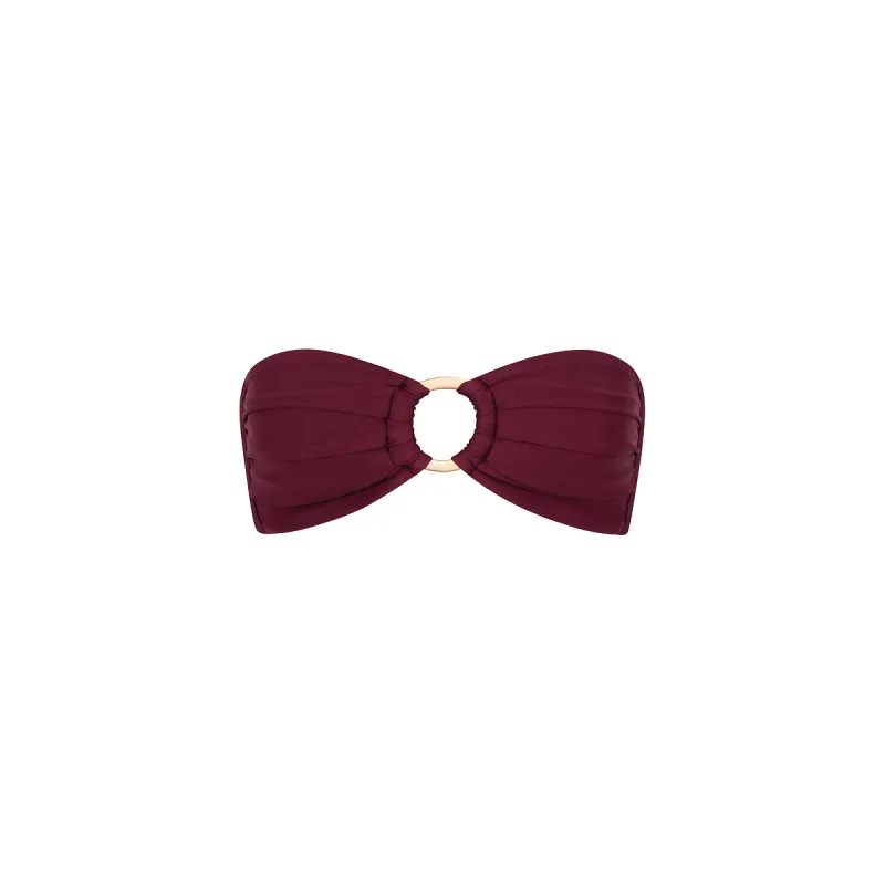 Strapless Bandeau Bikini Top - Sangria sold by Kulani Kinis