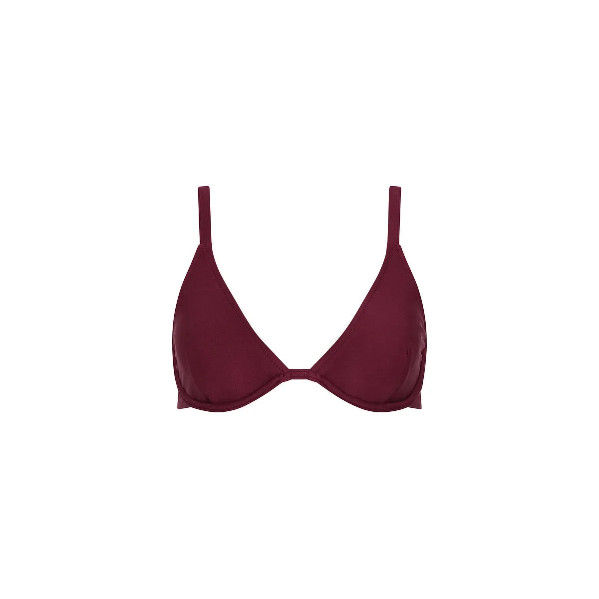 Underwire Triangle D+ Cup Bikini Top - Sangria sold by Kulani Kinis