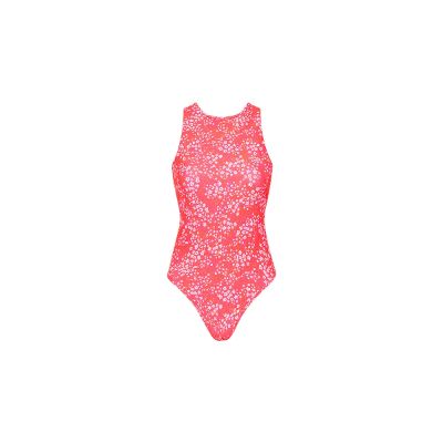 Retro High Neck One Piece - Coral Crush sold by Kulani Kinis