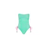 Ruched Bandeau Classic Cut One Piece - Mint Macaron sold by Kulani Kinis