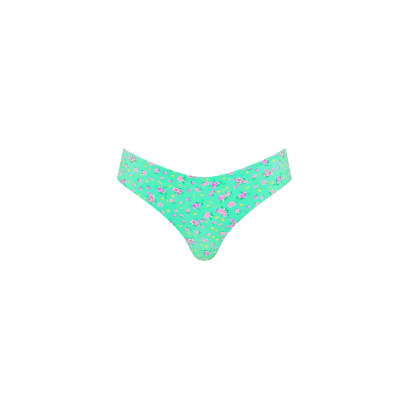 Lettuce Frill Thong Bikini Bottom - Mint Macaron made by Kulani Kinis