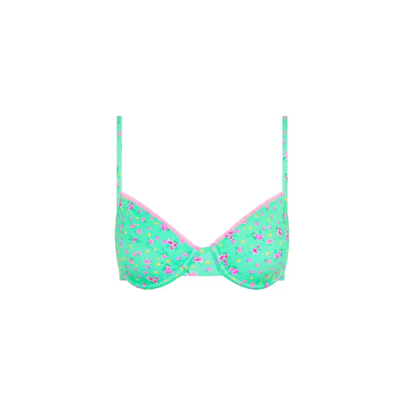 Decorative Ditzy Underwire Bikini Top - Mint Macaron sold by Kulani Kinis