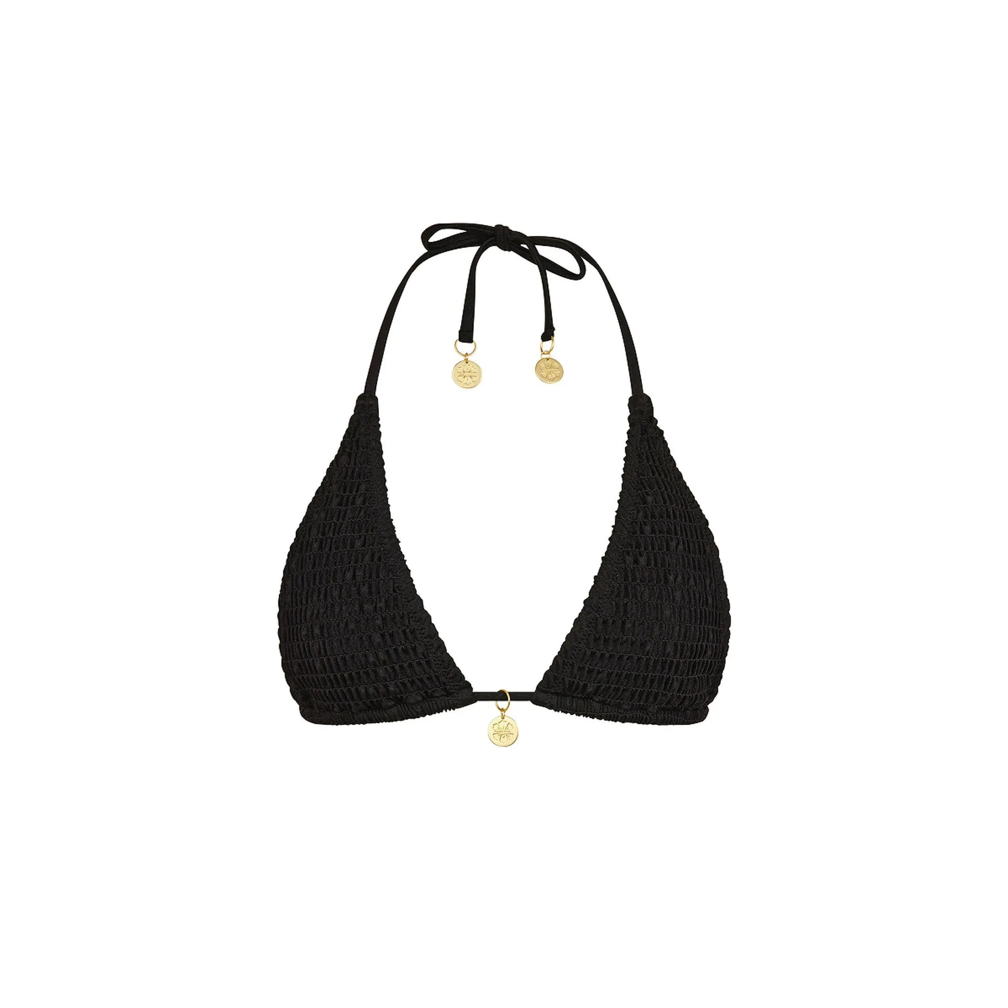 Shirred Triangle Bikini Top - Twilight Black sold by Kulani Kinis