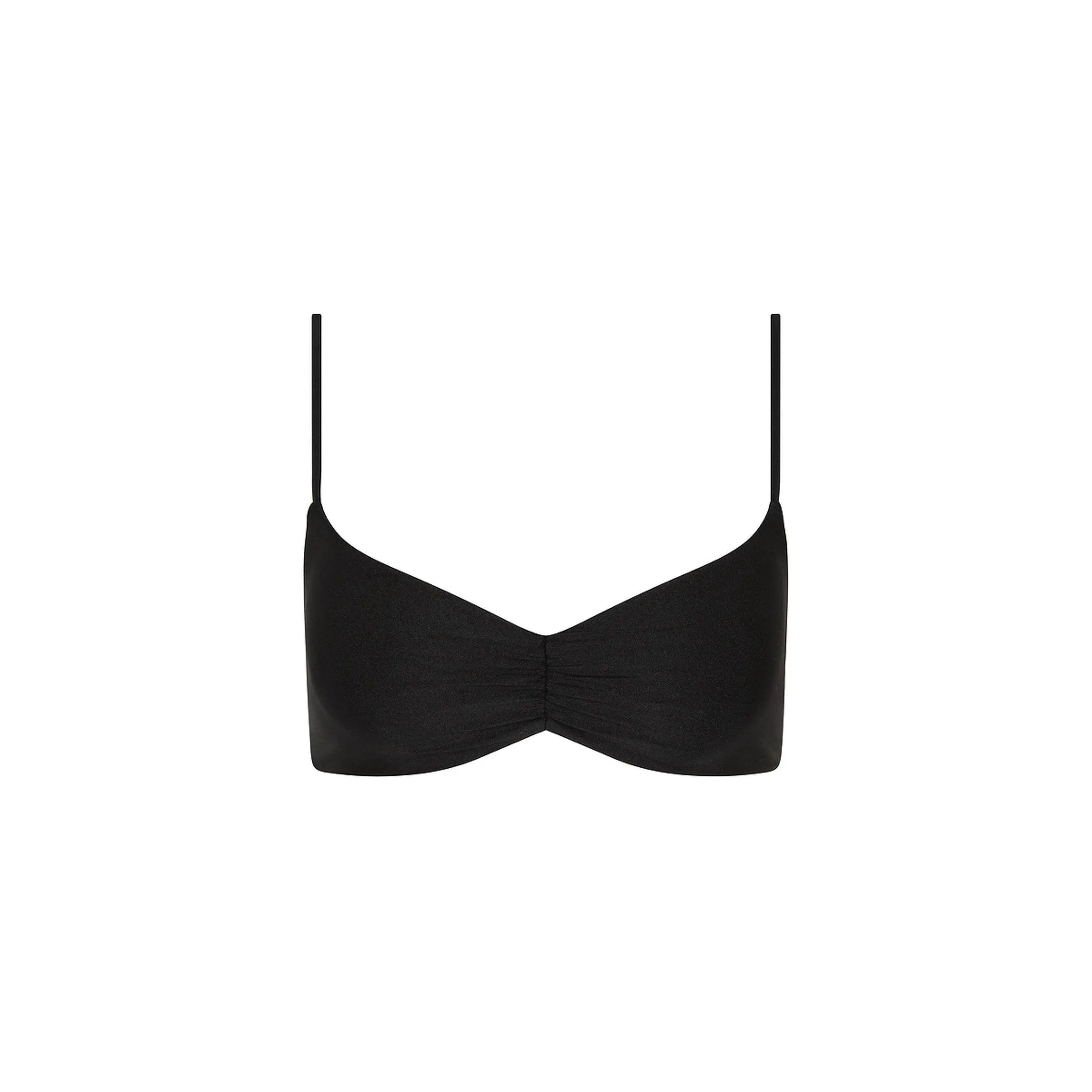 Gathered Mini Crop Bikini Top - Twilight Black sold by Kulani Kinis