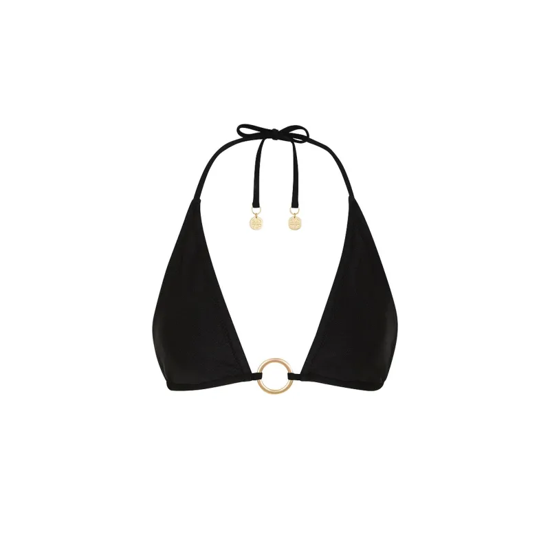 Ring Halter Bikini Top - Twilight Black sold by Kulani Kinis