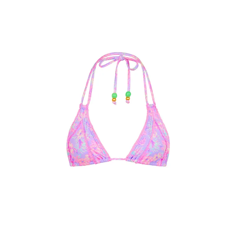 Decorative Panel Halter Bikini Top - Lilac Love sold by Kulani Kinis