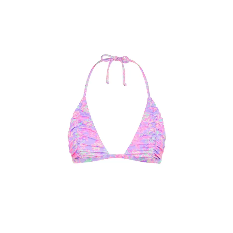 Gathered Stitch Bralette Bikini Top - Lilac Love made by Kulani Kinis