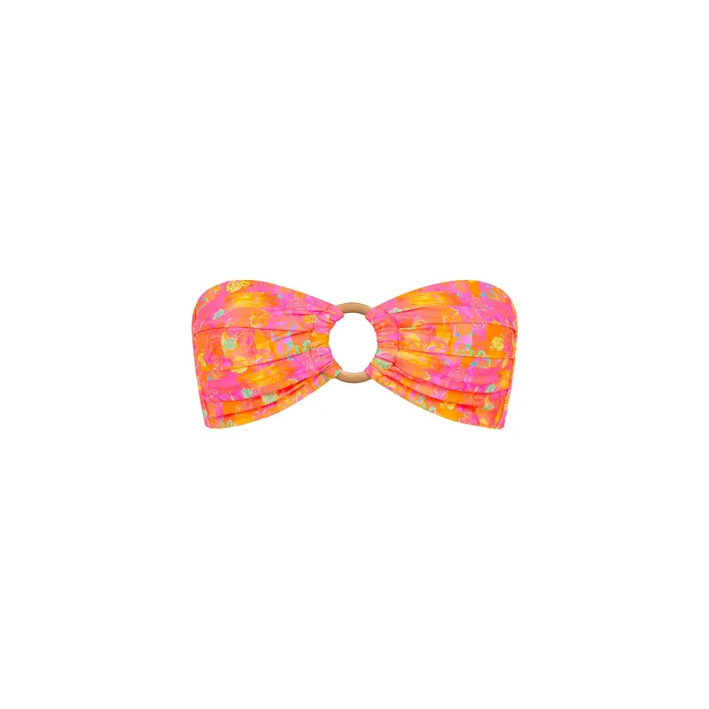 Strapless Bandeau Bikini Top - Sunrise Kiss sold by Kulani Kinis