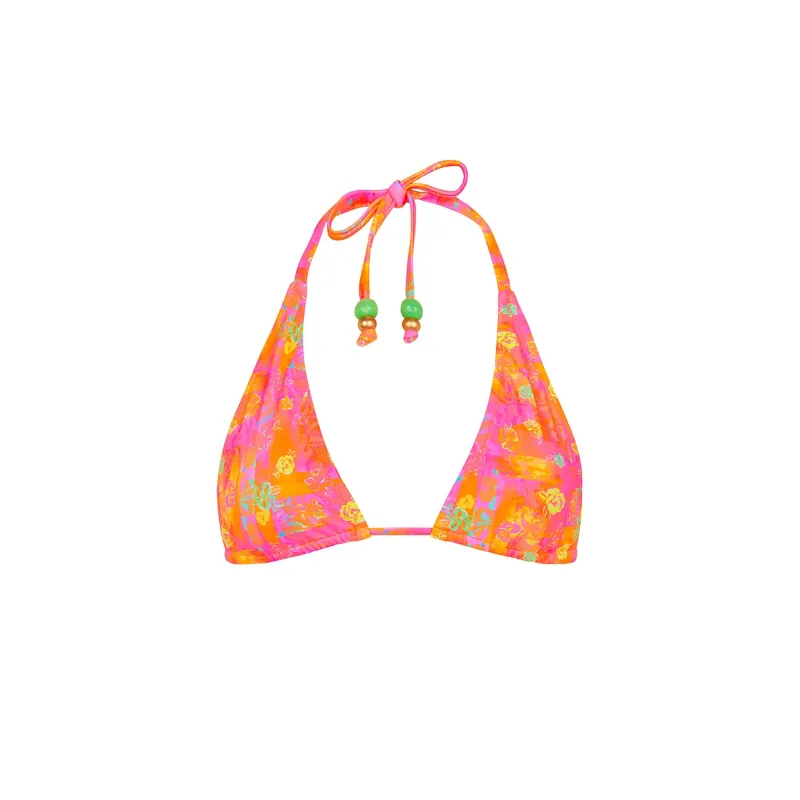 Classic Tie Halter Bikini Top - Sunrise Kiss sold by Kulani Kinis