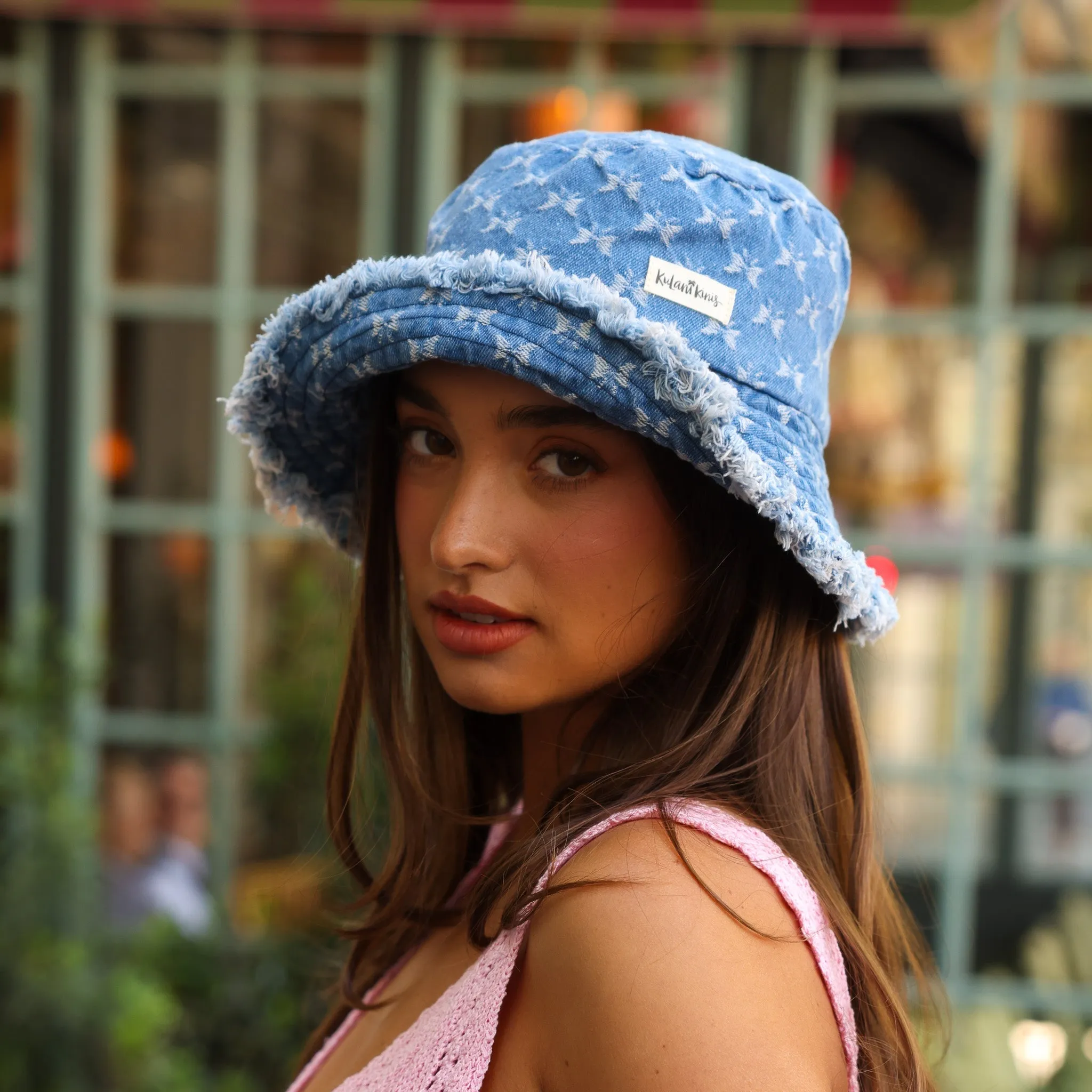 Frayed Brim Bucket Hat - Darling Denim sold by Kulani Kinis product image thumbnail 2