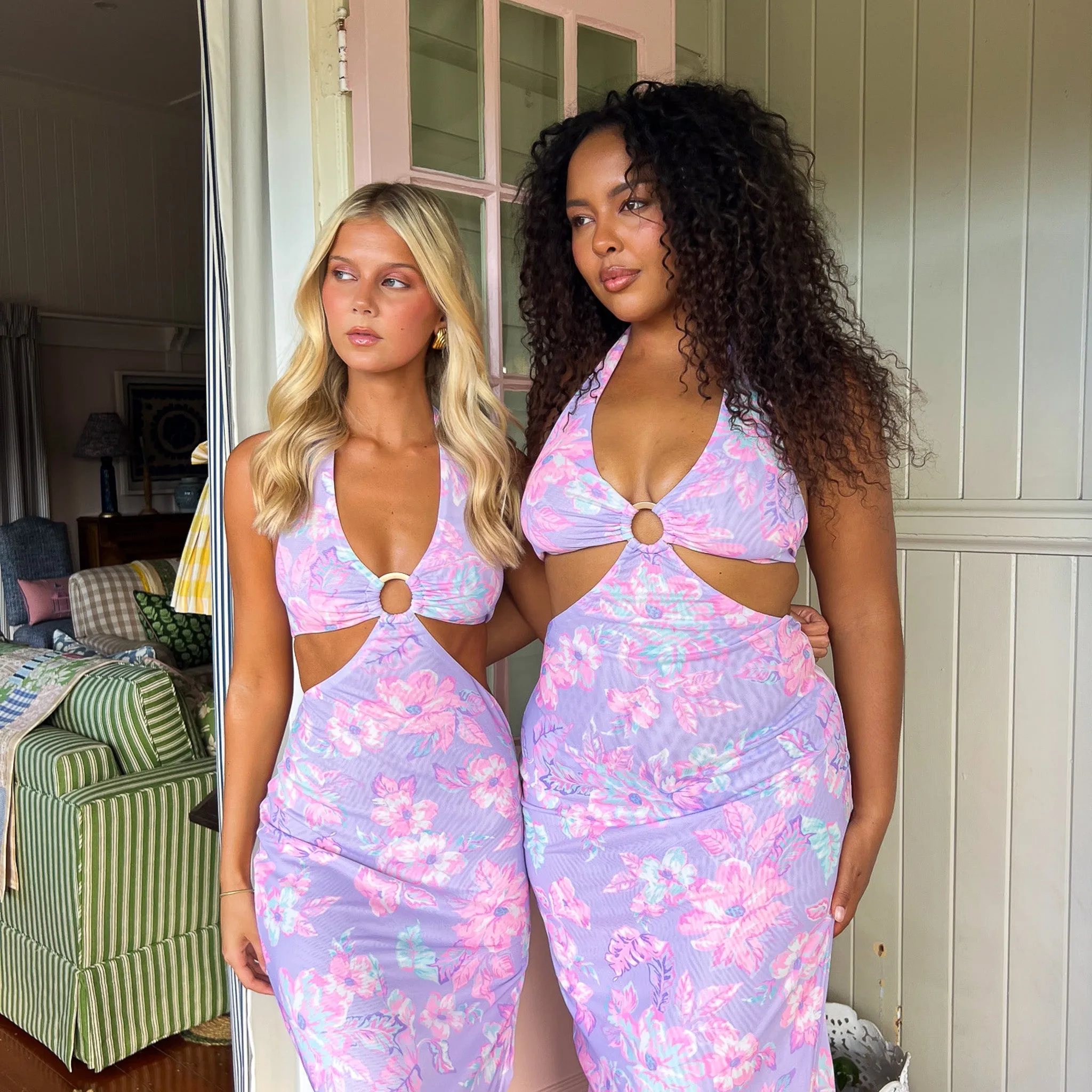 Halter Cut Out Maxi Dress - Lilac Love sold by Kulani Kinis product image thumbnail 2