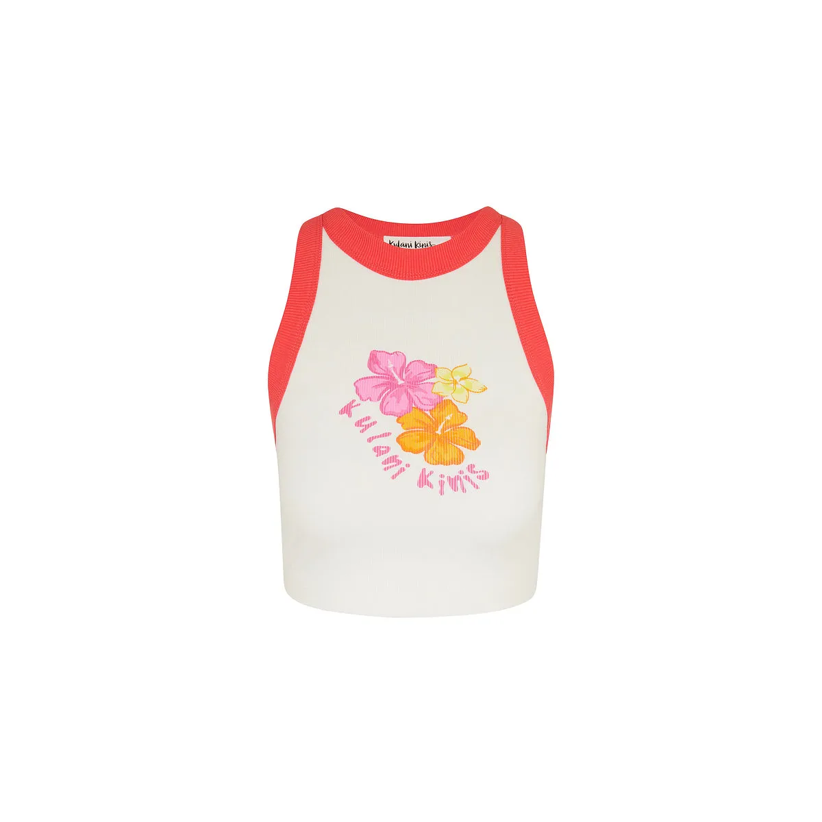Bind Crop Tank Top - Hibiscus Kisses sold by Kulani Kinis