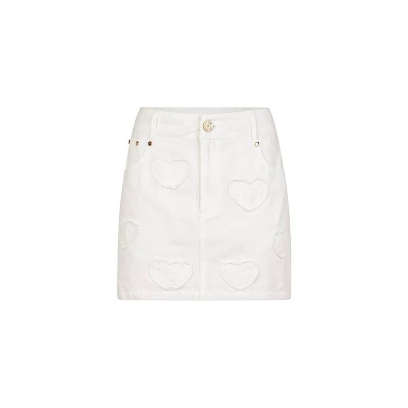 Applique Jean Mini Skirt - Chantilly Denim sold by Kulani Kinis