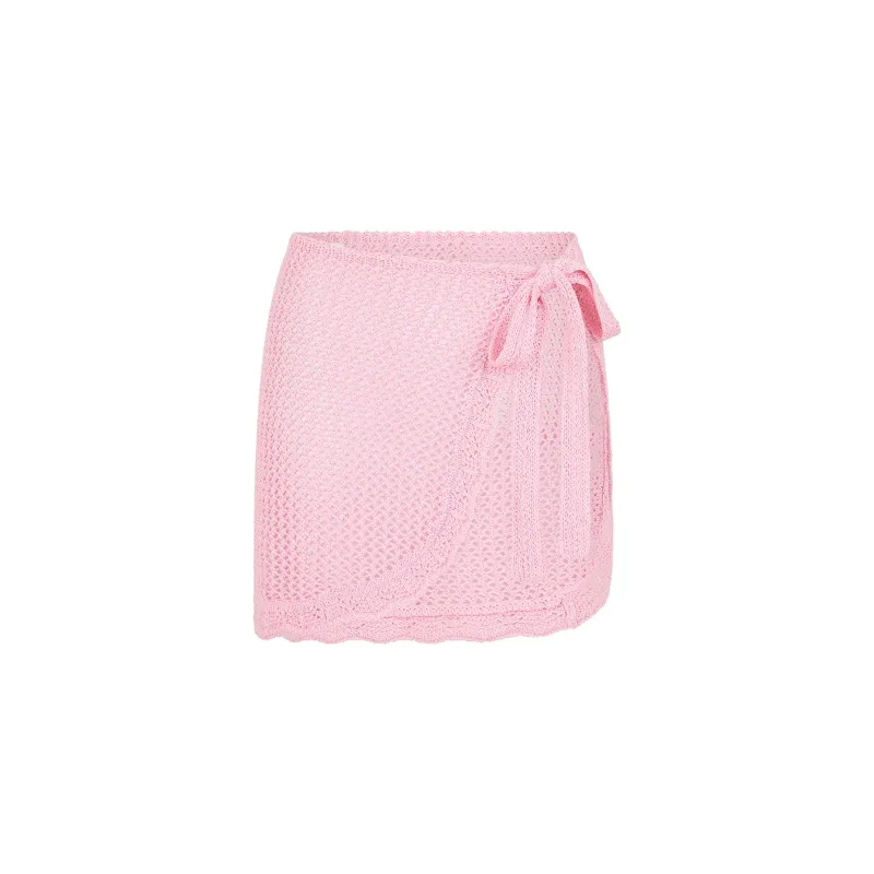 Crochet Knit Mini Sarong - Strawberry Glaze sold by Kulani Kinis