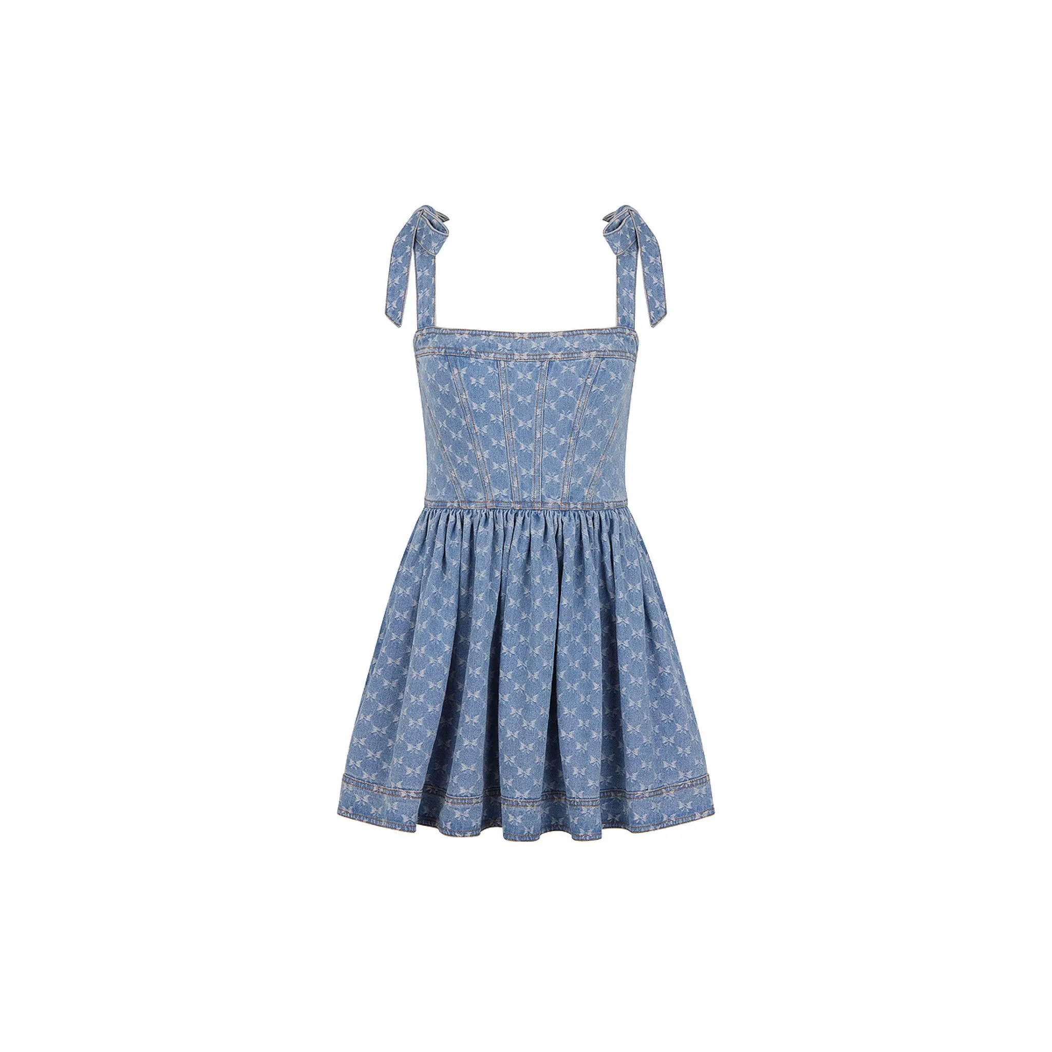 Ruffle Corset Mini Dress - Darling Denim sold by Kulani Kinis
