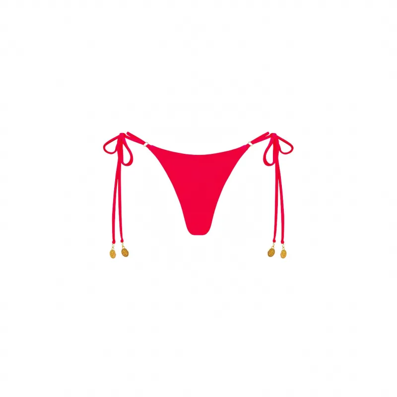 Thong Tie Side Bikini Bottom - Cherry Crush sold by Kulani Kinis