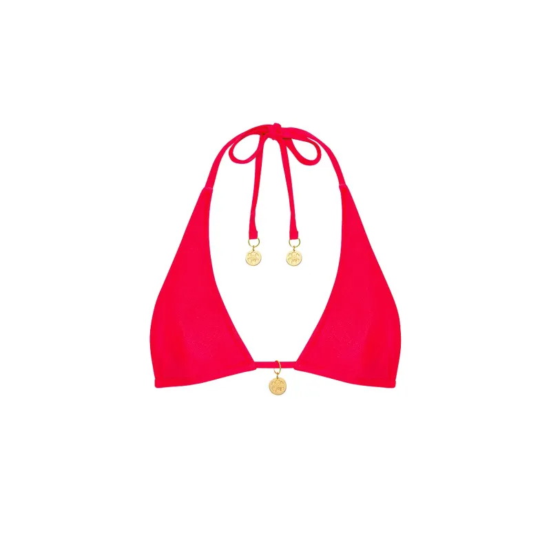 Classic Tie Halter Bikini Top - Cherry Crush sold by Kulani Kinis