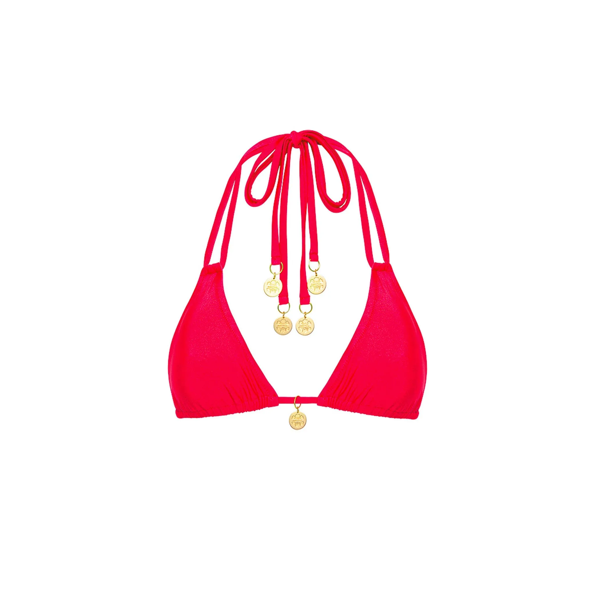 Halter Bralette Bikini Top - Cherry Crush sold by Kulani Kinis