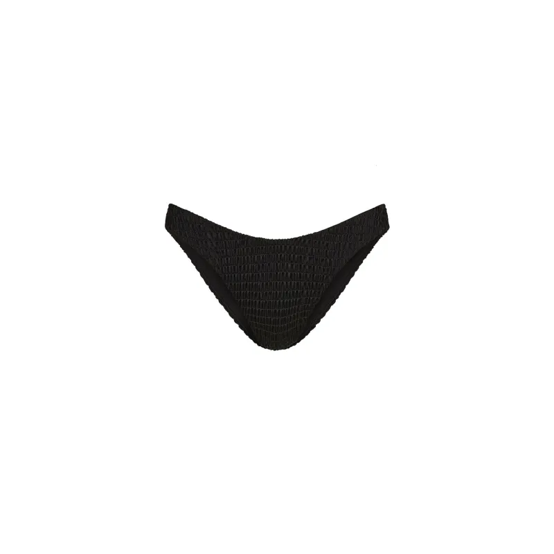 Shirred Minimal Full Coverage Bikini Bottom - Twilight Black sold by Kulani Kinis