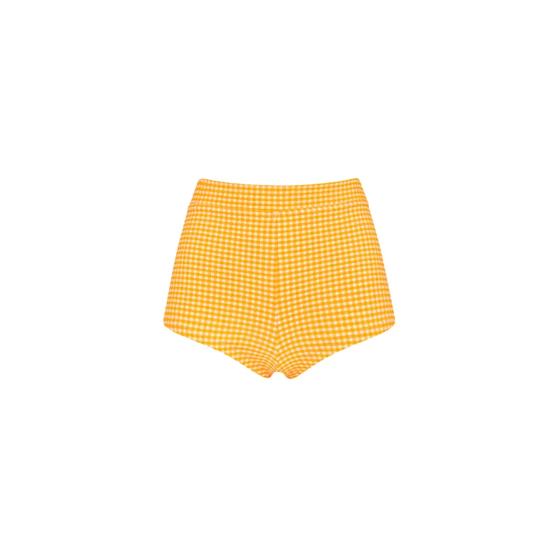 Cheeky Retro Swim Short - Orange Cream made by Kulani Kinis