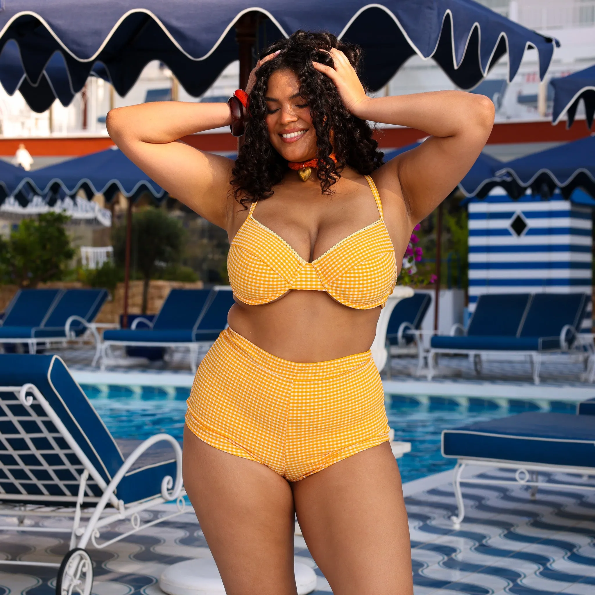 Decorative Ditzy Underwire Bikini Top - Orange Cream sold by Kulani Kinis product image thumbnail 2