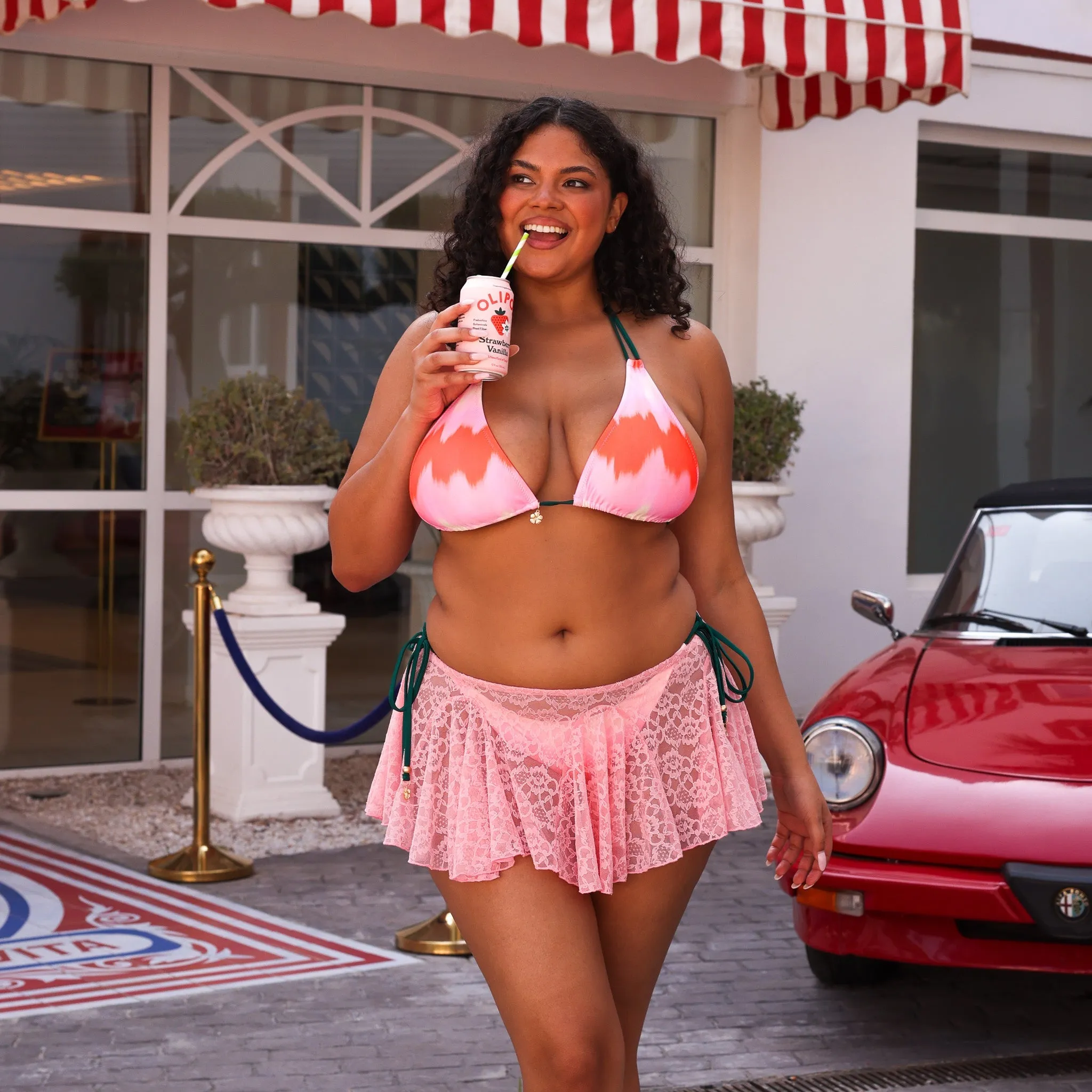 Halter Bralette Bikini Top - Strawberry Vanilla sold by Kulani Kinis product image thumbnail 3