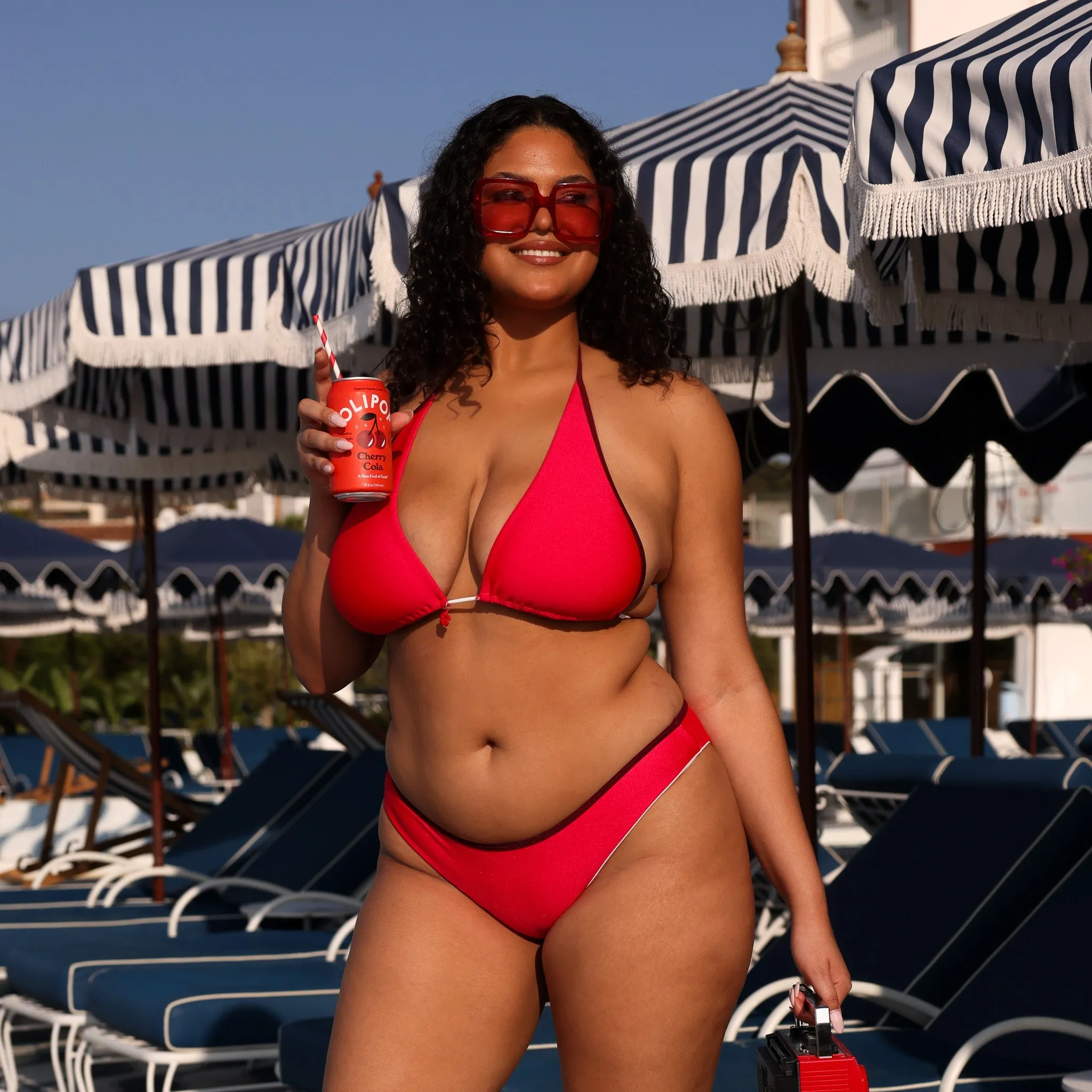 Modest Bind Full Coverage Bikini Bottom - Cherry Cola sold by Kulani Kinis product image thumbnail 4