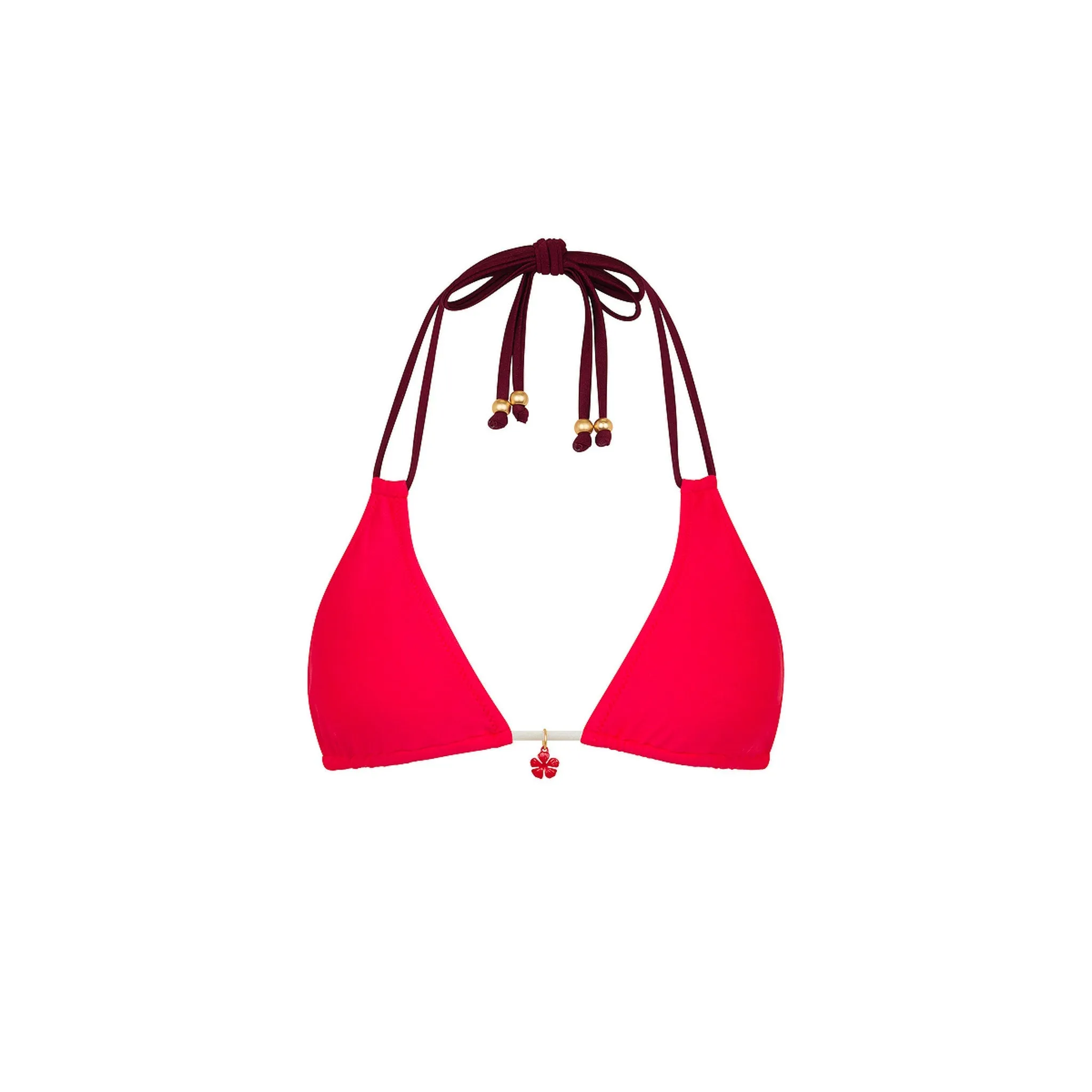 Halter Bralette Bikini Top - Cherry Cola sold by Kulani Kinis