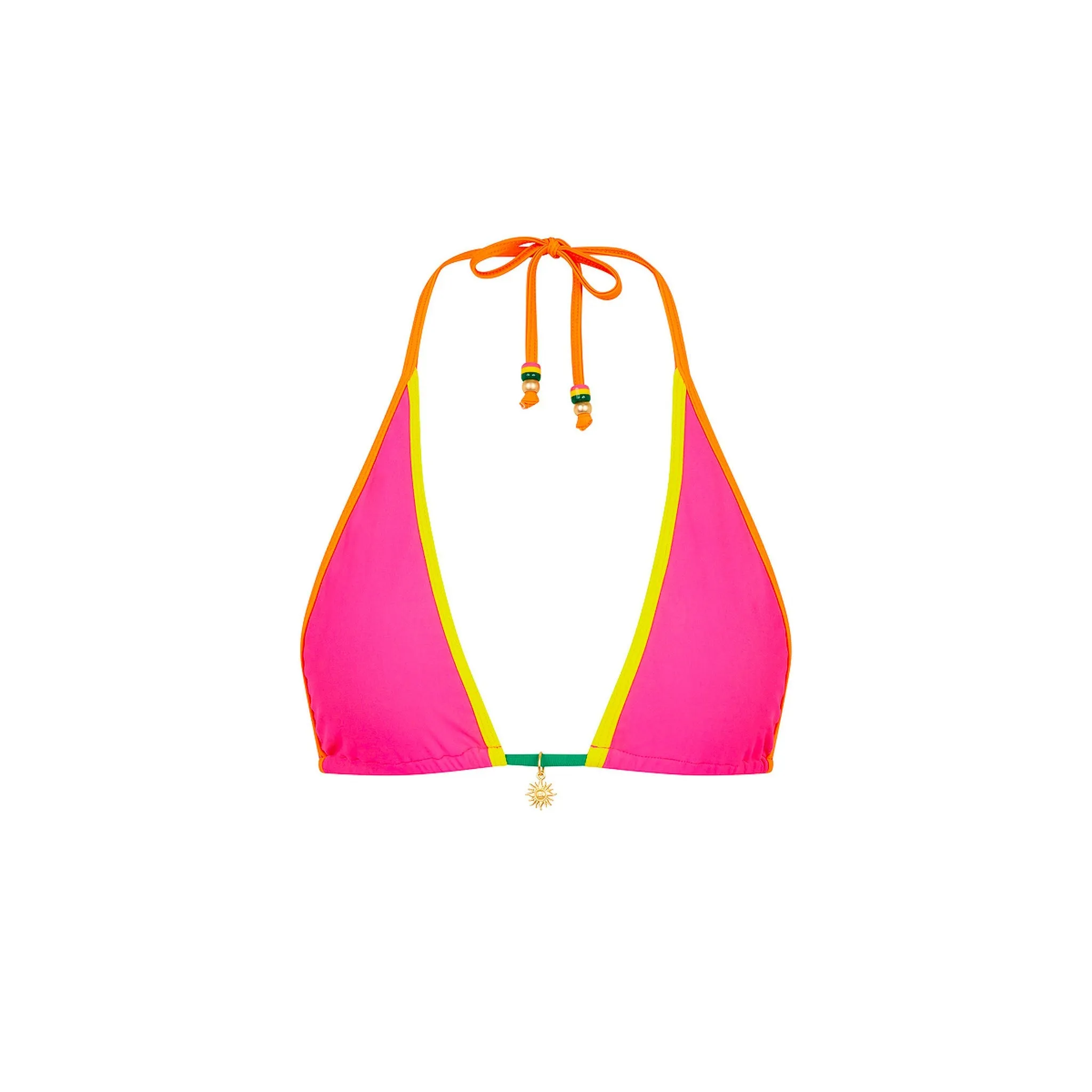 Bind Triangle Halter Bikini Top - Passionfruit Punch sold by Kulani Kinis