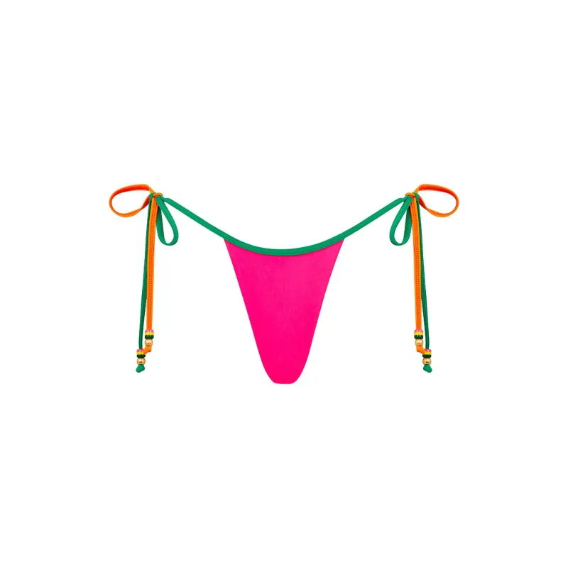 Micro Thong Tie Side Bikini Bottom - Passionfruit Punch sold by Kulani Kinis