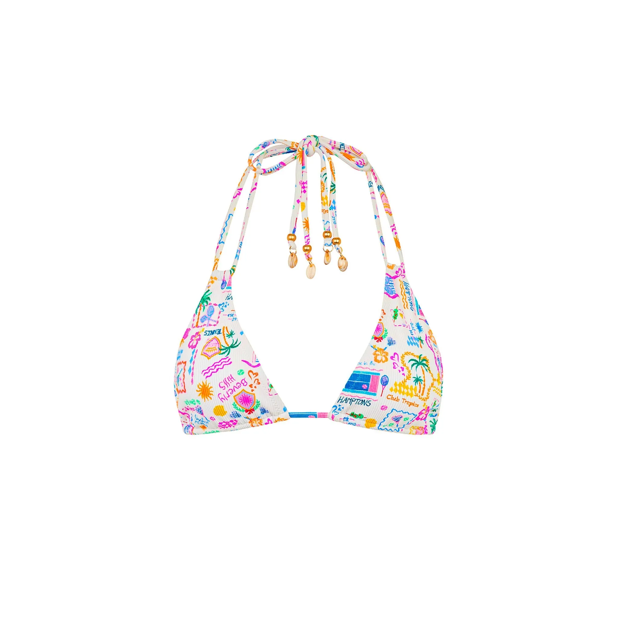 Halter Bralette Bikini Top - Coconut Club sold by Kulani Kinis