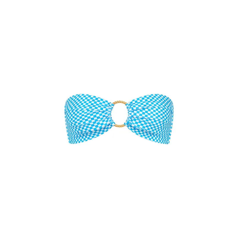 Strapless Bandeau Bikini Top - Checkmate sold by Kulani Kinis