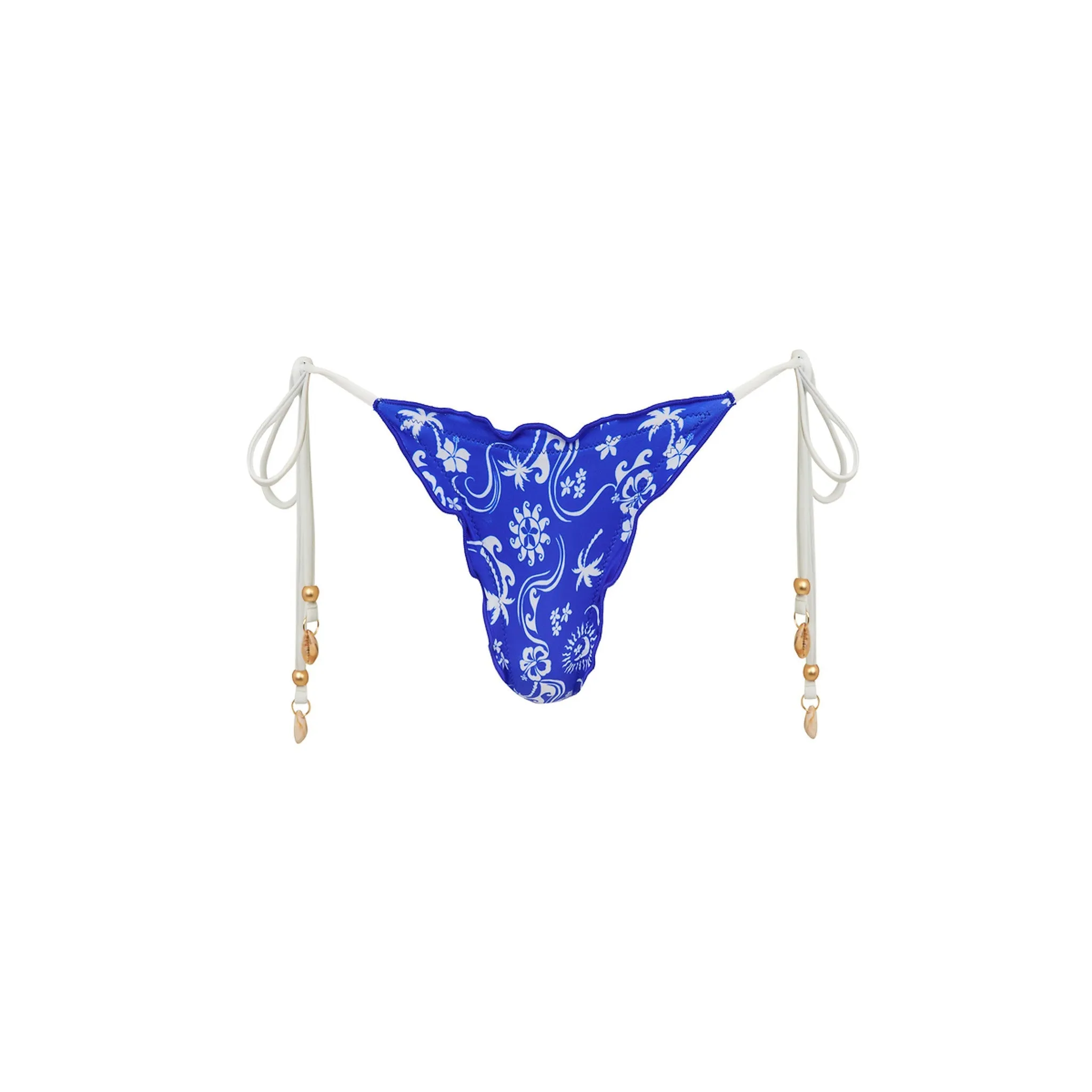Lettuce Edge Thong Tie Bikini Bottom - Surfside sold by Kulani Kinis