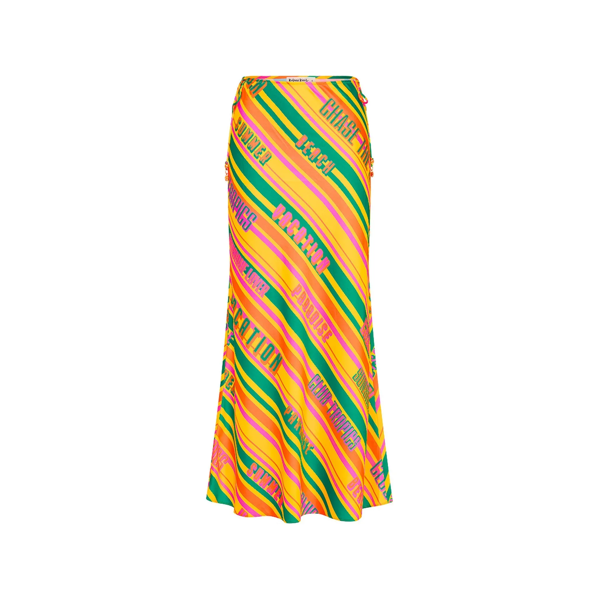 Satin Tie Side Maxi Skirt - Sunshine Lover sold by Kulani Kinis