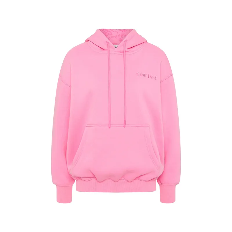 Embroidered Drawstring Hoodie - Powder Puff sold by Kulani Kinis