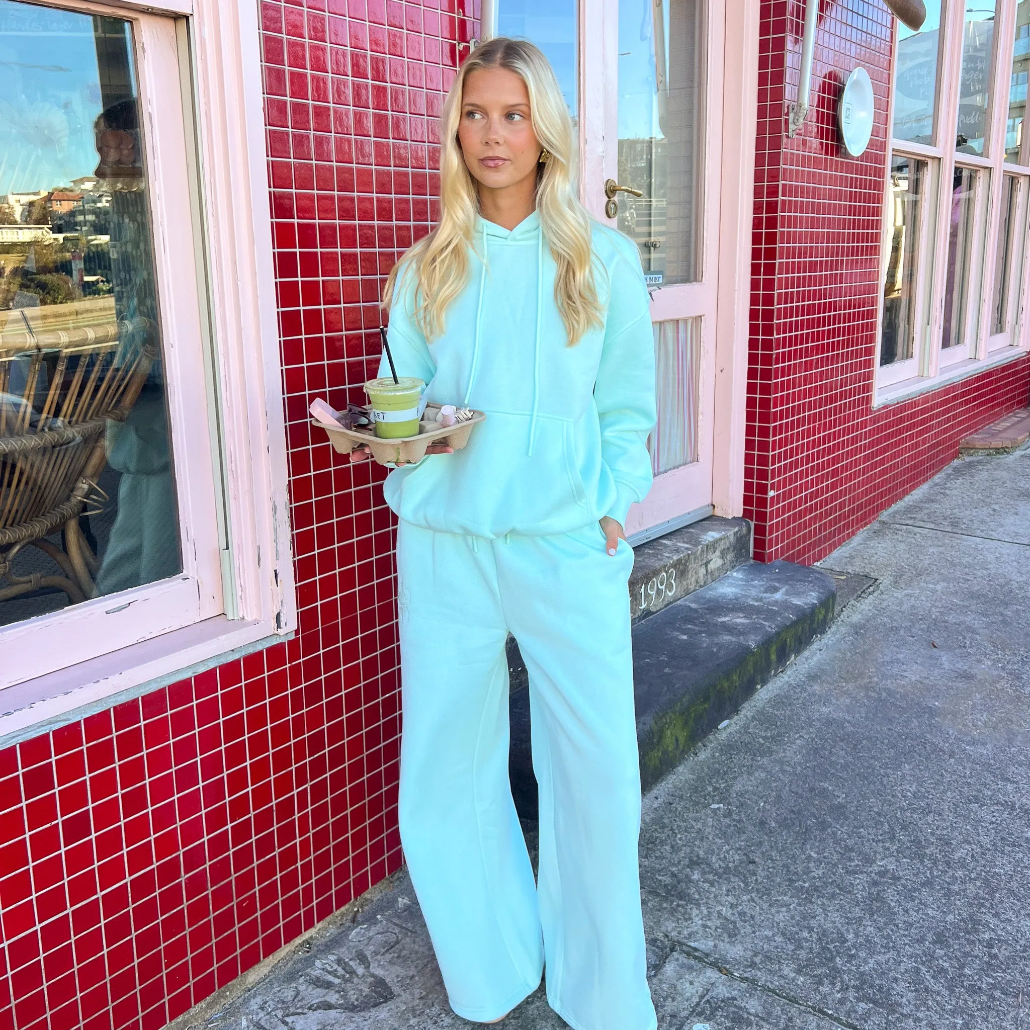 Embroidered Track Pants - Jelly Mint sold by Kulani Kinis product image thumbnail 3