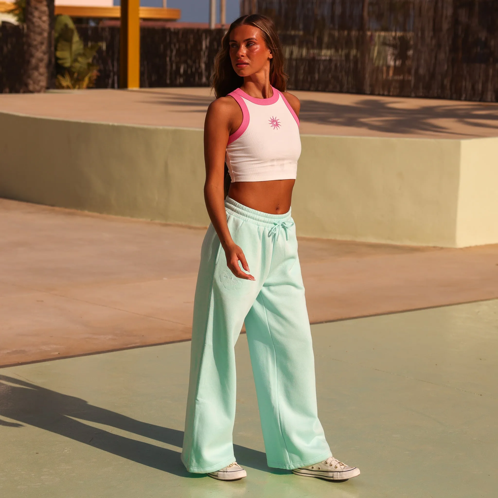 Embroidered Track Pants - Jelly Mint sold by Kulani Kinis product image thumbnail 5