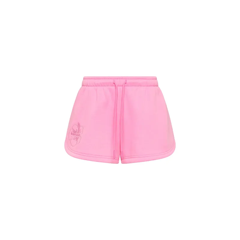 Embroidered Track Shorts - Powder Puff sold by Kulani Kinis