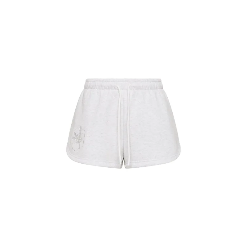Embroidered Track Shorts - Silver Stone sold by Kulani Kinis
