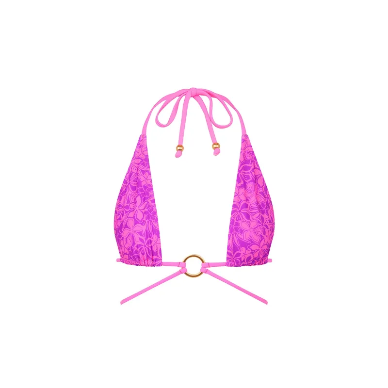 Halo Ring Halter Bikini Top - Bubble Berry sold by Kulani Kinis