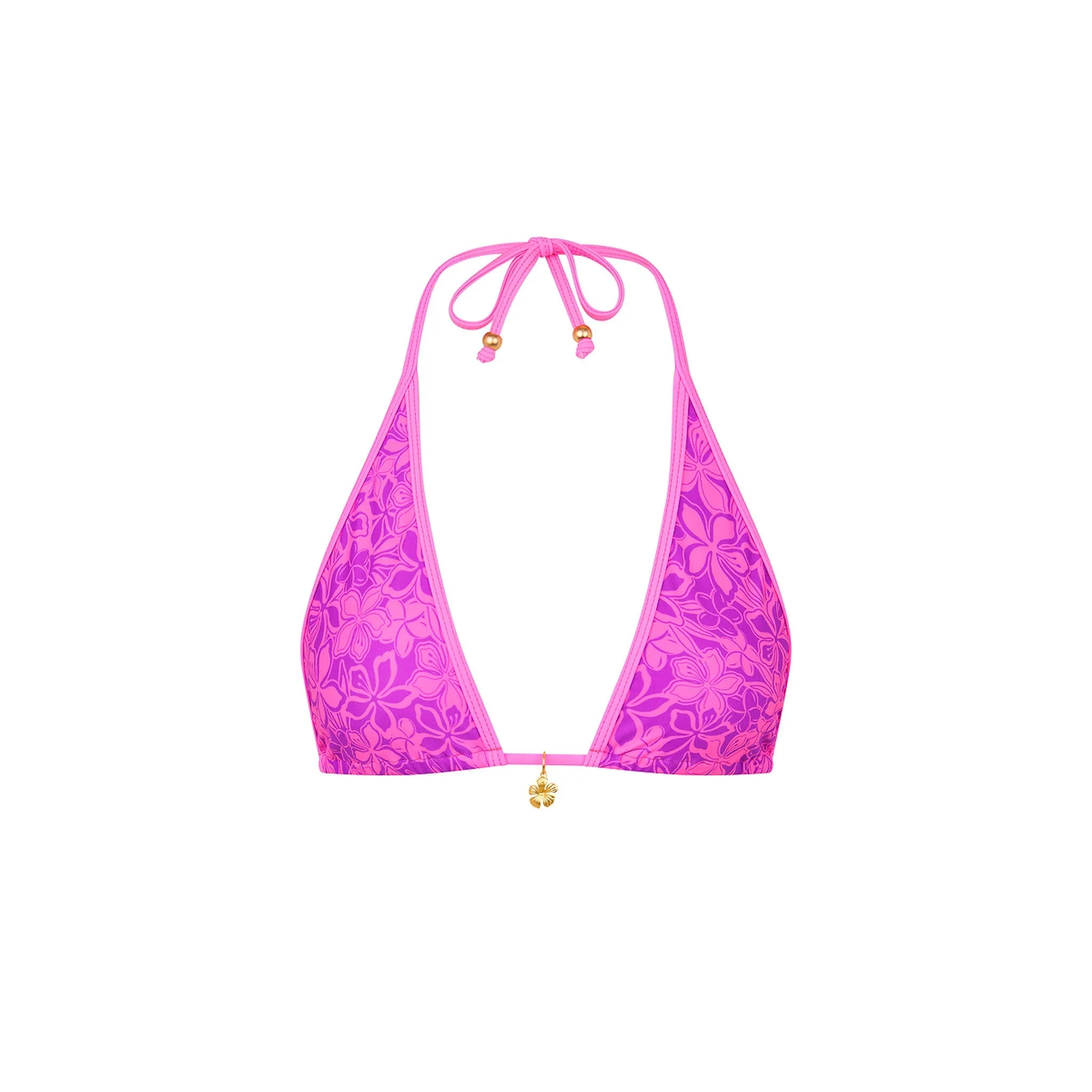 Bind Triangle Halter Bikini Top - Bubble Berry sold by Kulani Kinis