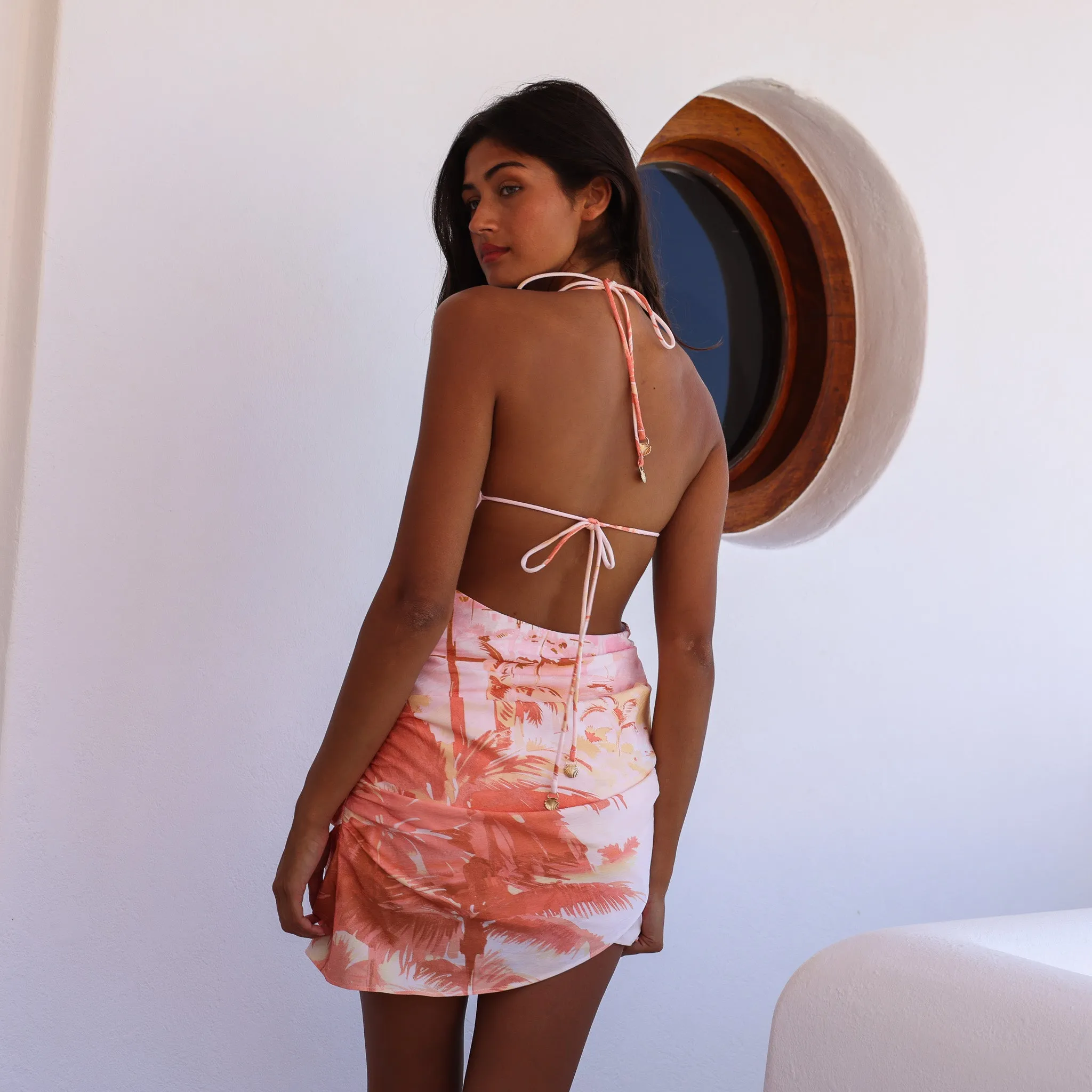 Ruched Side Mini Dress - Wild Skies sold by Kulani Kinis product image thumbnail 3