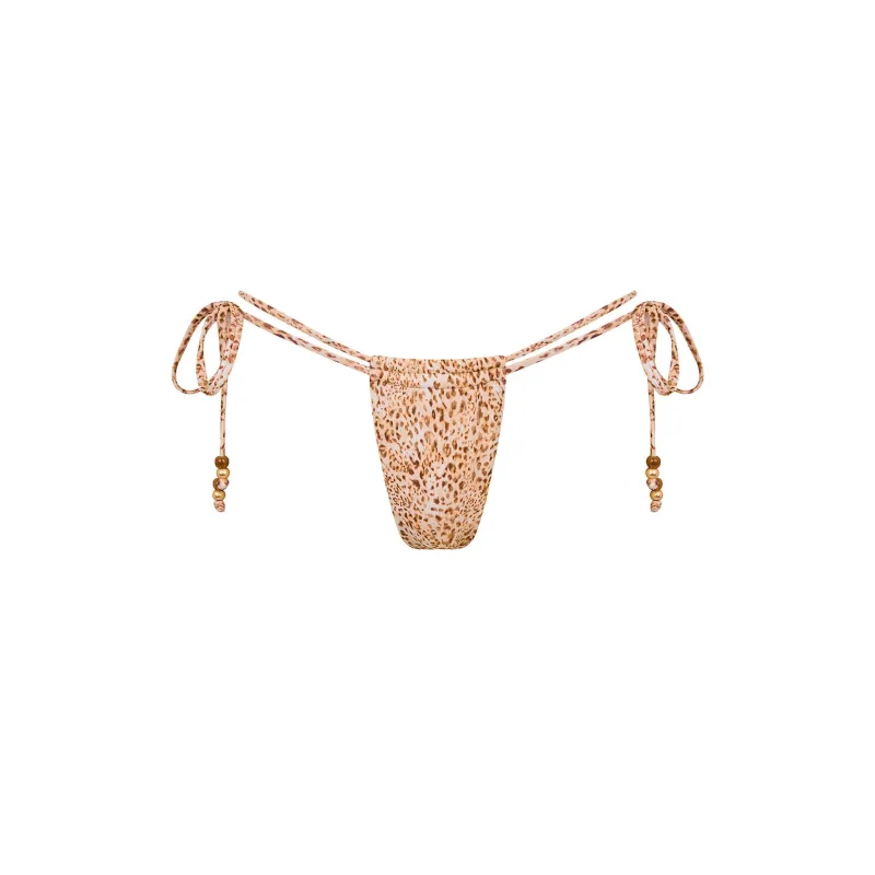 Tie Ruched Thong Bikini Bottom - Wild Skies sold by Kulani Kinis