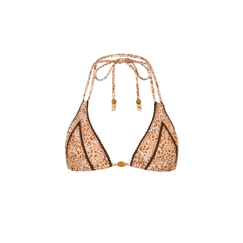 Decorative Panel Halter Bikini Top - Wild Skies sold by Kulani Kinis
