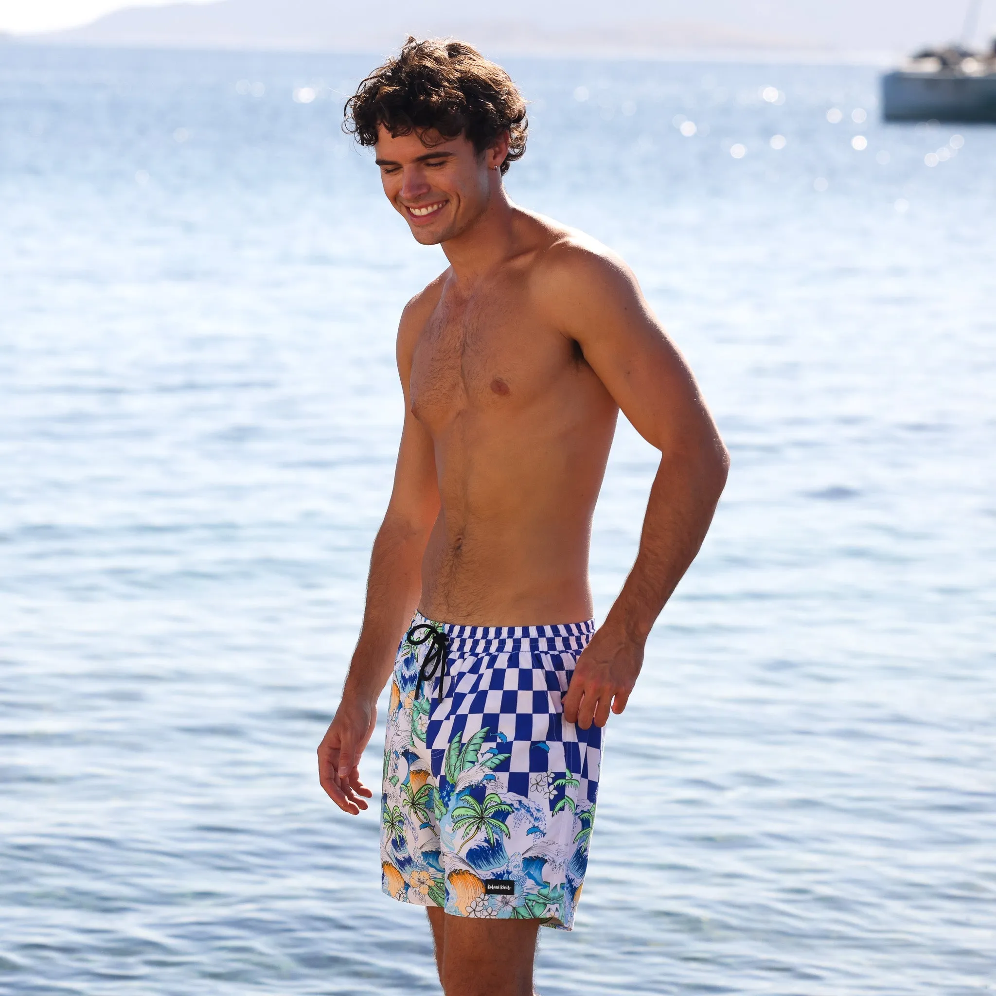 Men's Swim Trunks - Blue Crush sold by Kulani Kinis product image thumbnail 5
