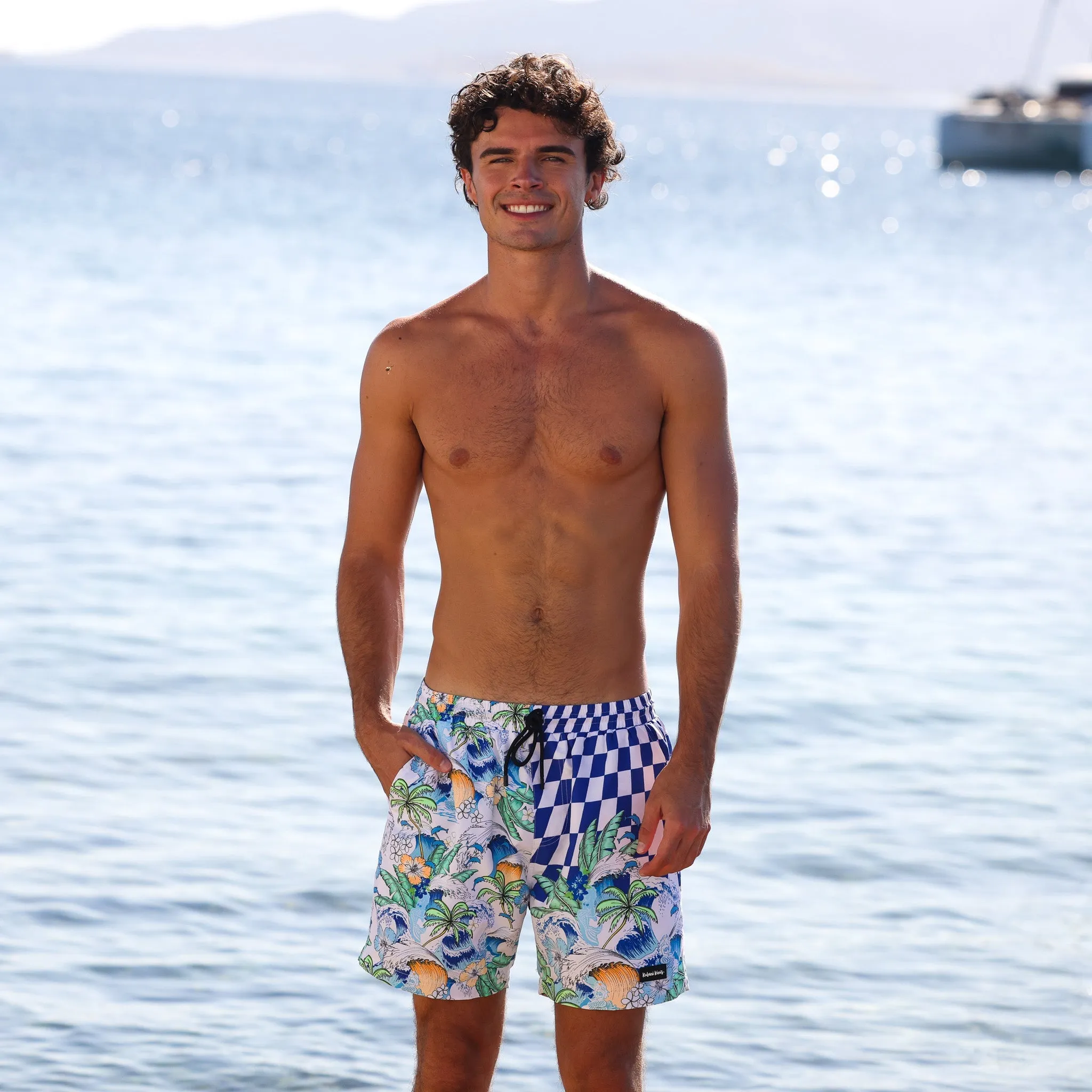 Men's Swim Trunks - Blue Crush sold by Kulani Kinis product image thumbnail 2
